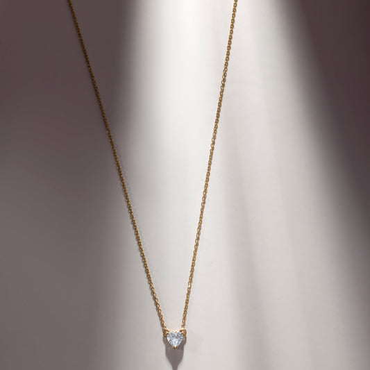 SPARKLING HEART FANCY AURORA NECKLACE