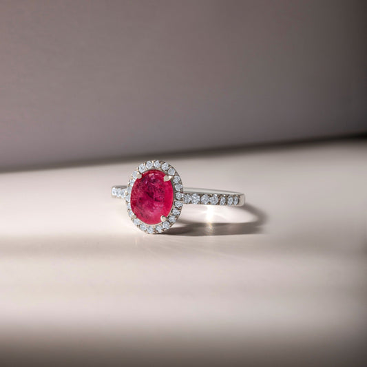 RUBY HALO FANCY ETERNA RING