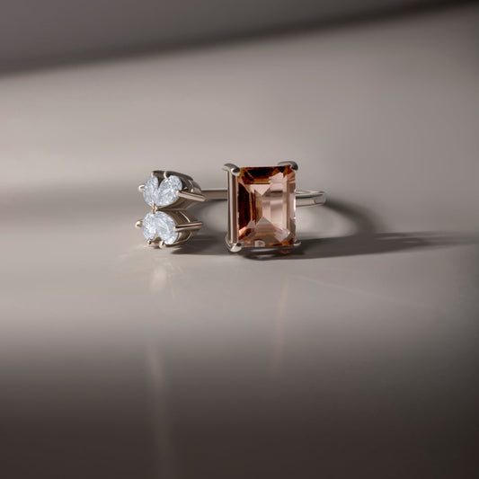 TOURMALINE GARNET PRISME RING