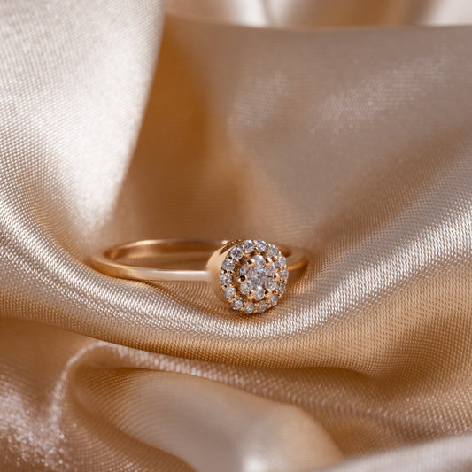 ROUND FANCY SOLARA RING