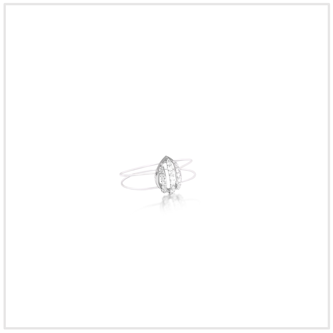 DIAMOND SPARKLE PEAR STRIPE RING