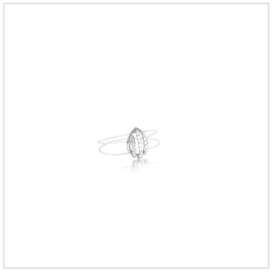 DIAMOND SPARKLE PEAR STRIPE RING