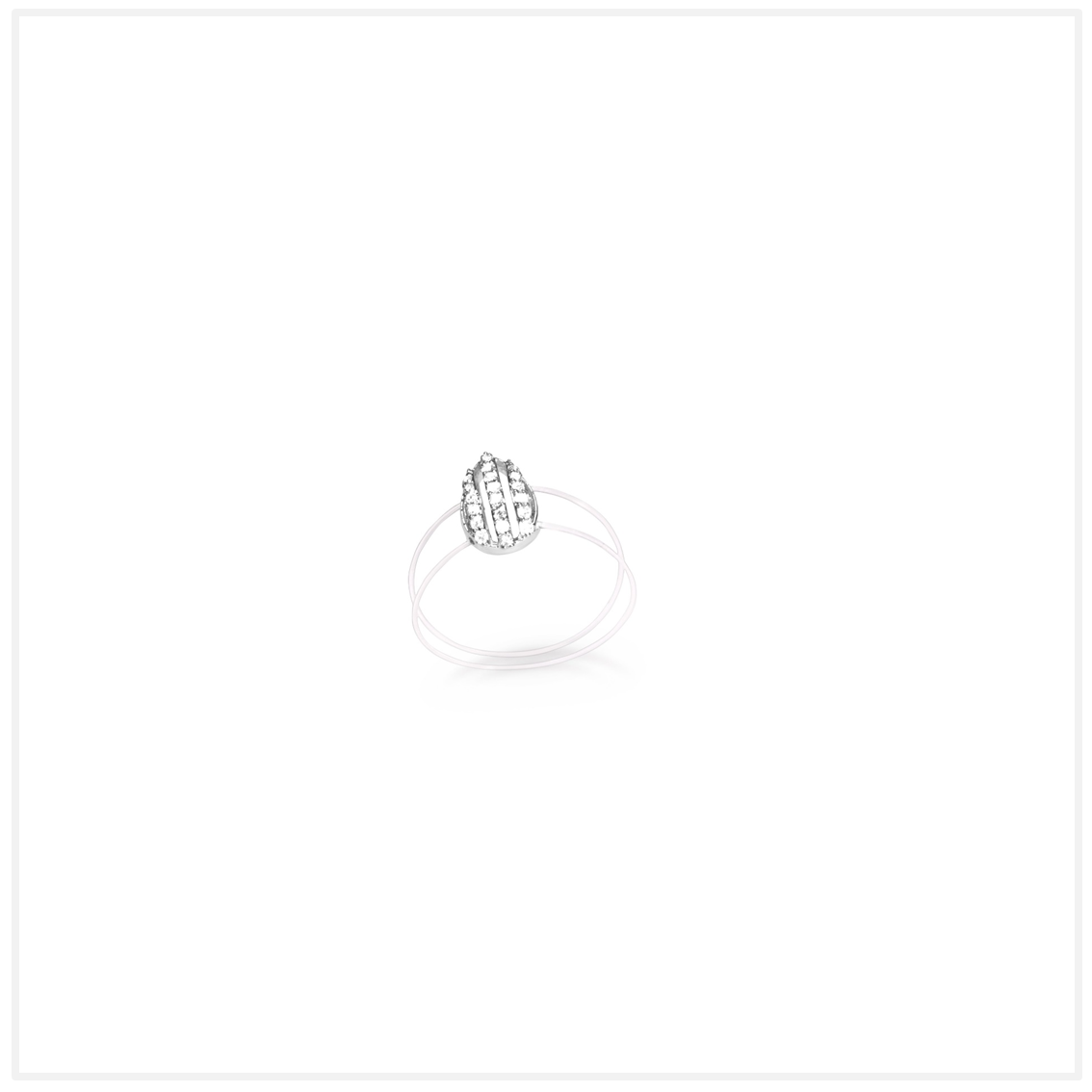 DIAMOND SPARKLE PEAR STRIPE RING