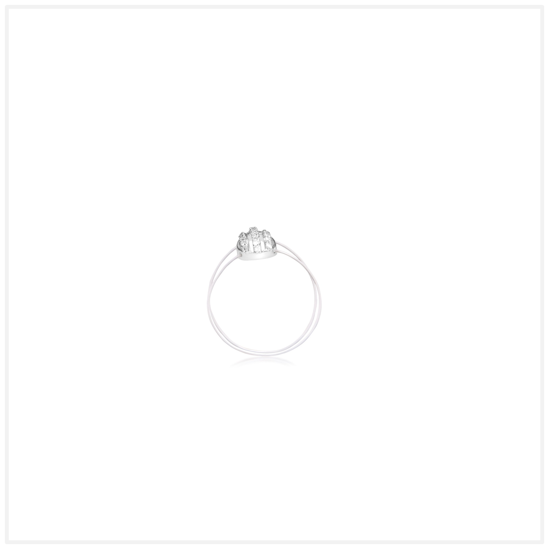 DIAMOND SPARKLE PEAR STRIPE RING