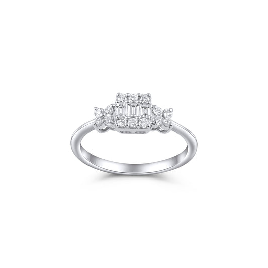 BAGUETTE FLOWER RING